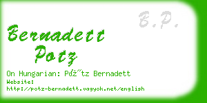 bernadett potz business card